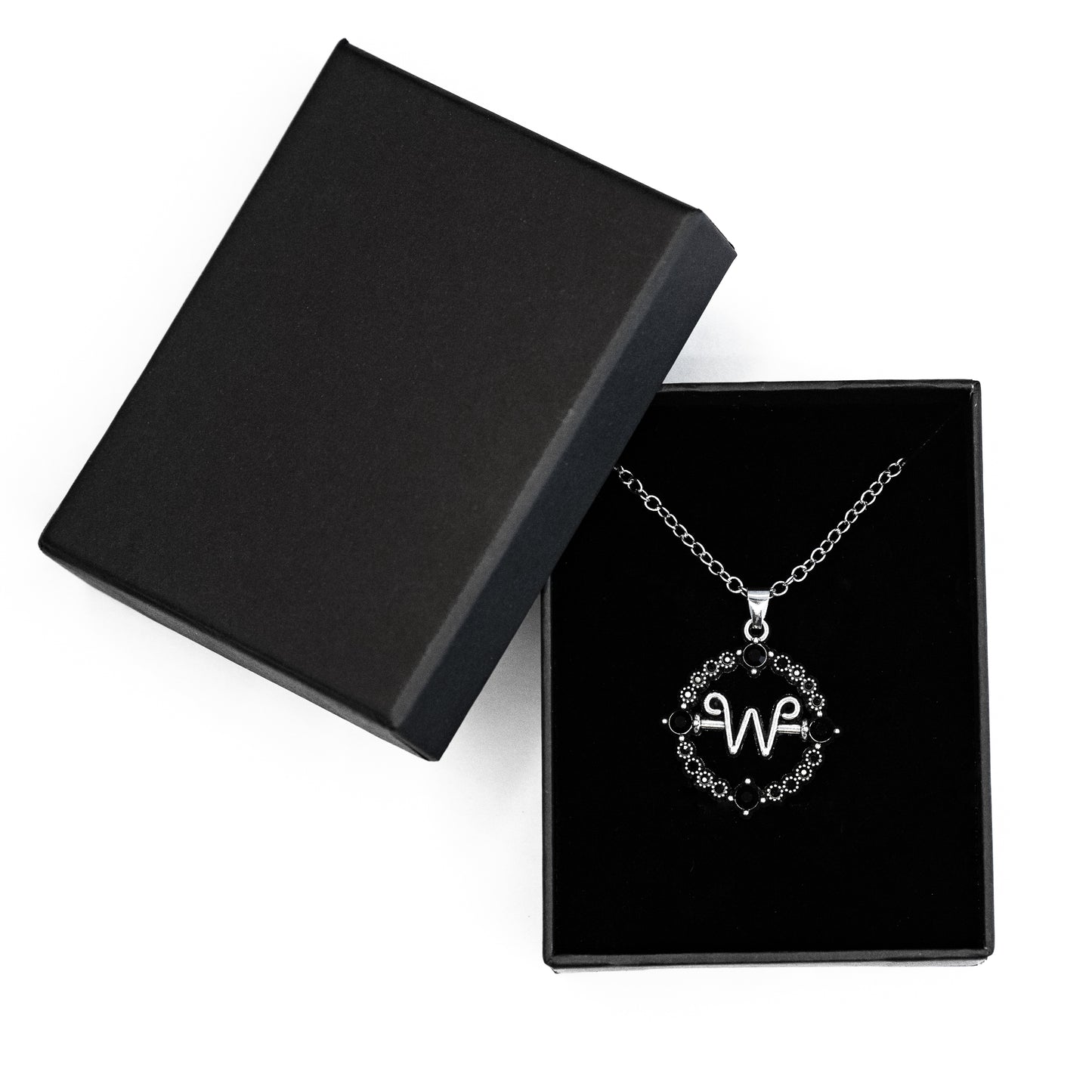 Wednesday Addams Halskette mit Anhänger & Geschenkbox